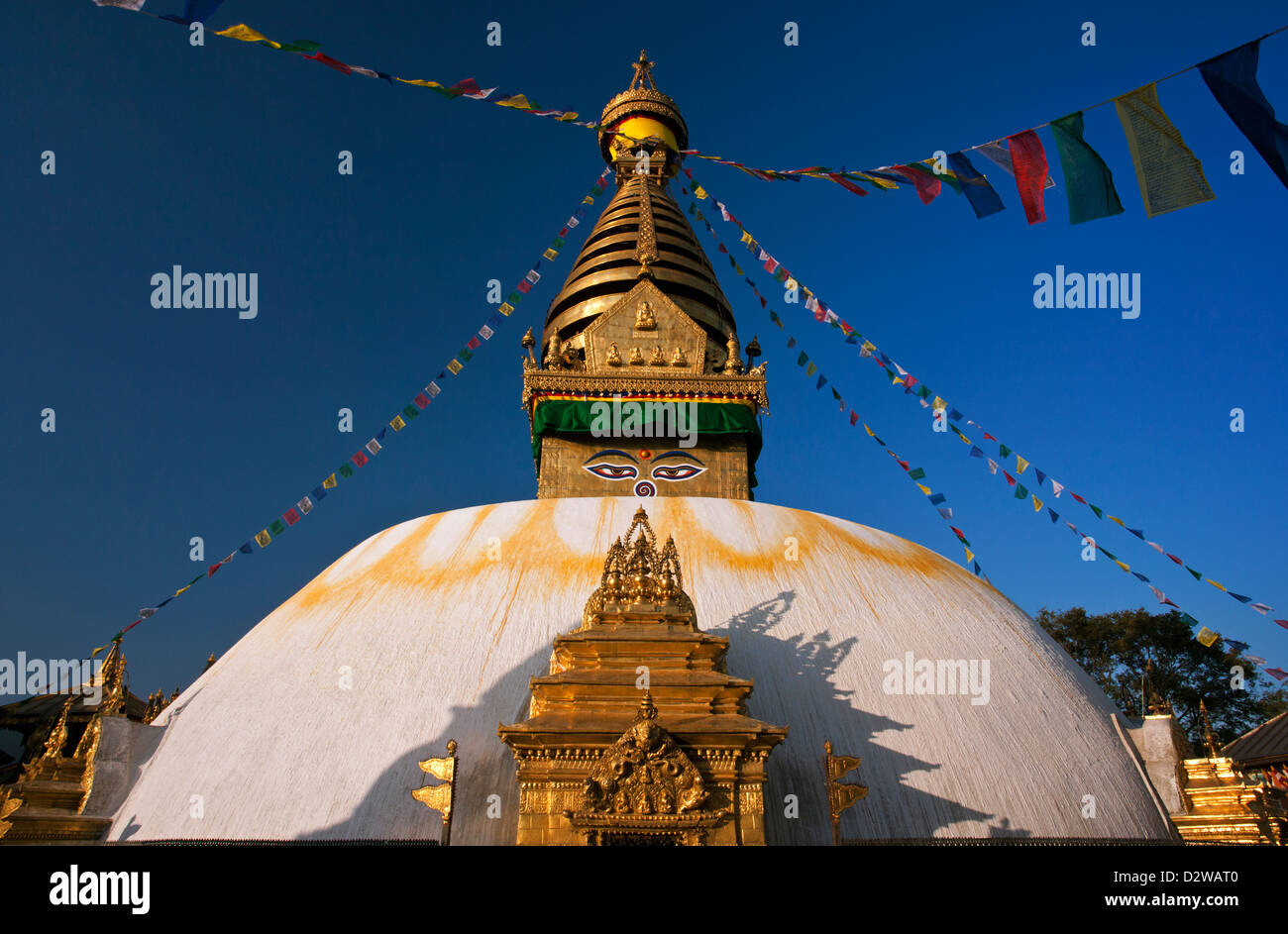 Swayambhunath Buddhist Stupa known also as the Monkey Temple in ...
