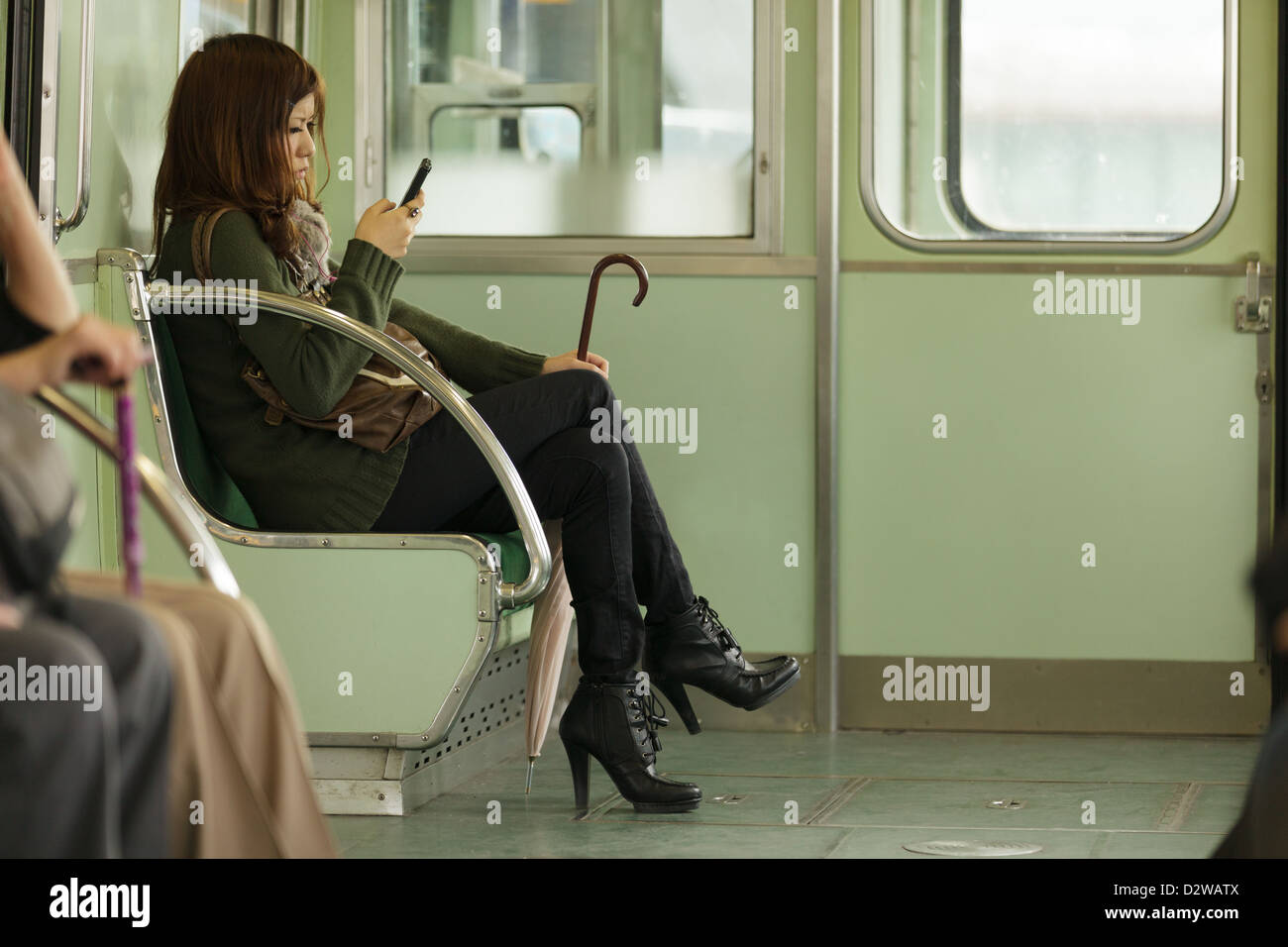 japanese girl strips train Fit hot mature