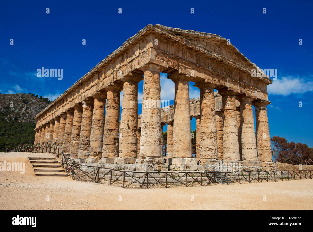 The Doric temple of Segesta near Trapani in Sicily, Italy. Stock Photo