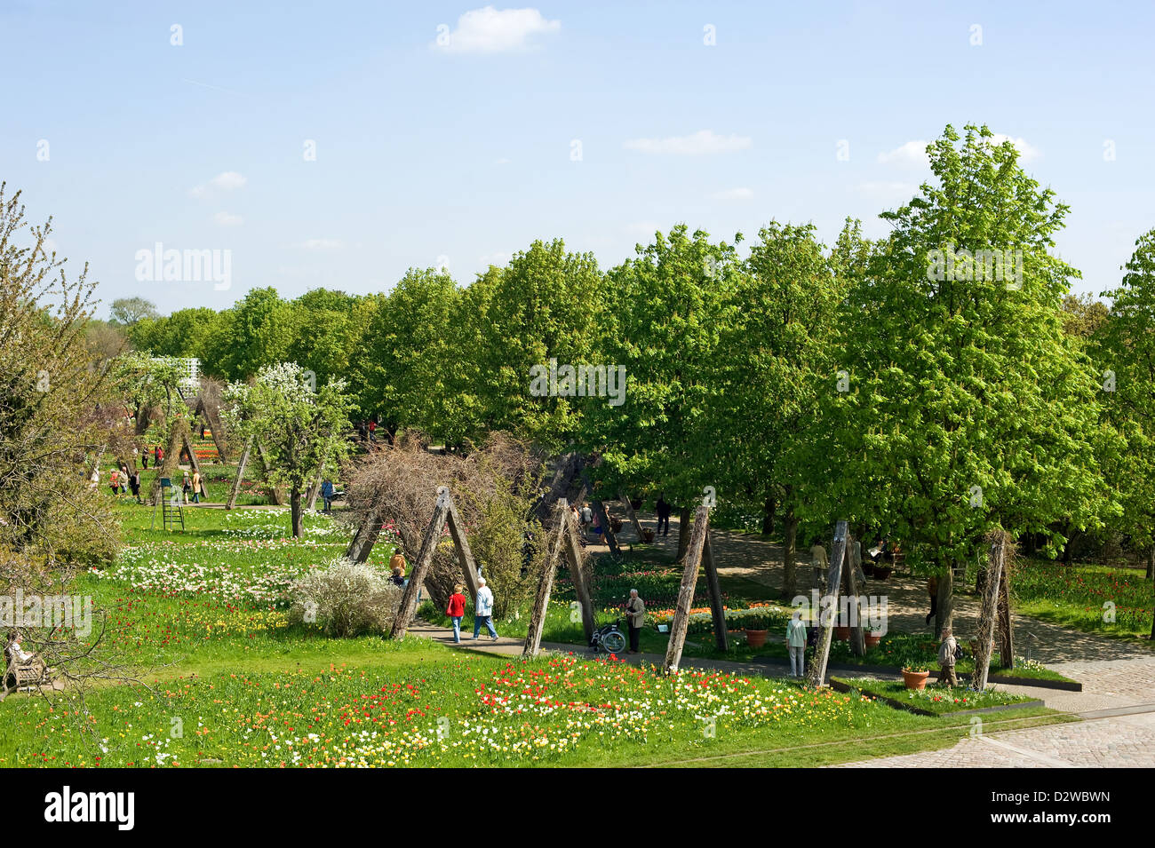 Berlin, Germany, Park view the Britz Garden Stock Photo Alamy