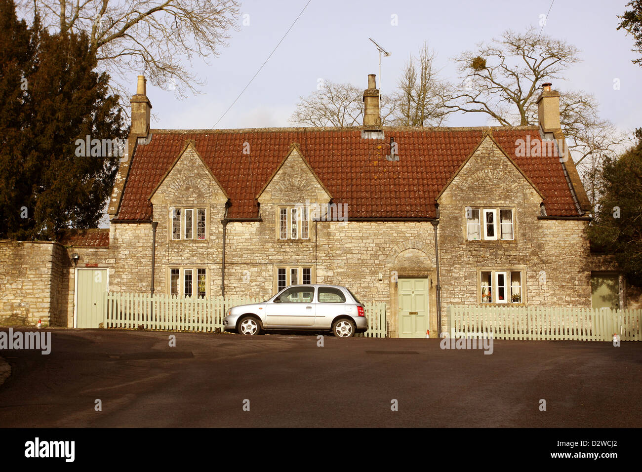 Old cottages in Newton St Loe, an almost preserved village near Bath