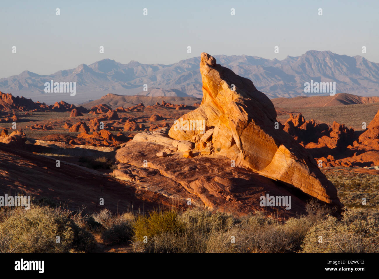 Sandstone Sunset, Valley Of Fire State Park, Nevada Stock Photo