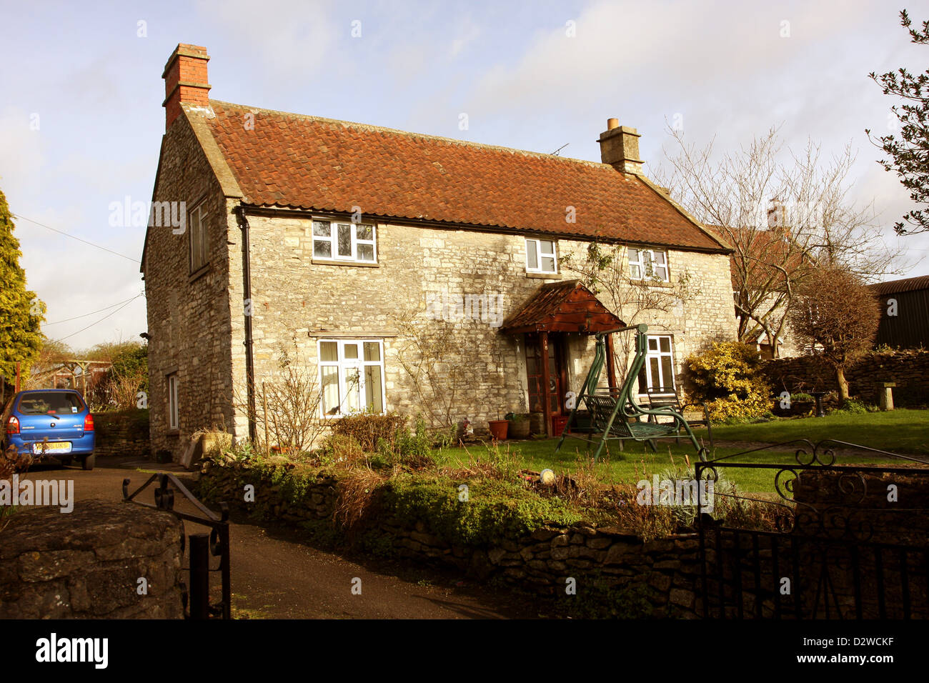 Old cottages in Newton St Loe, an almost preserved village near Bath