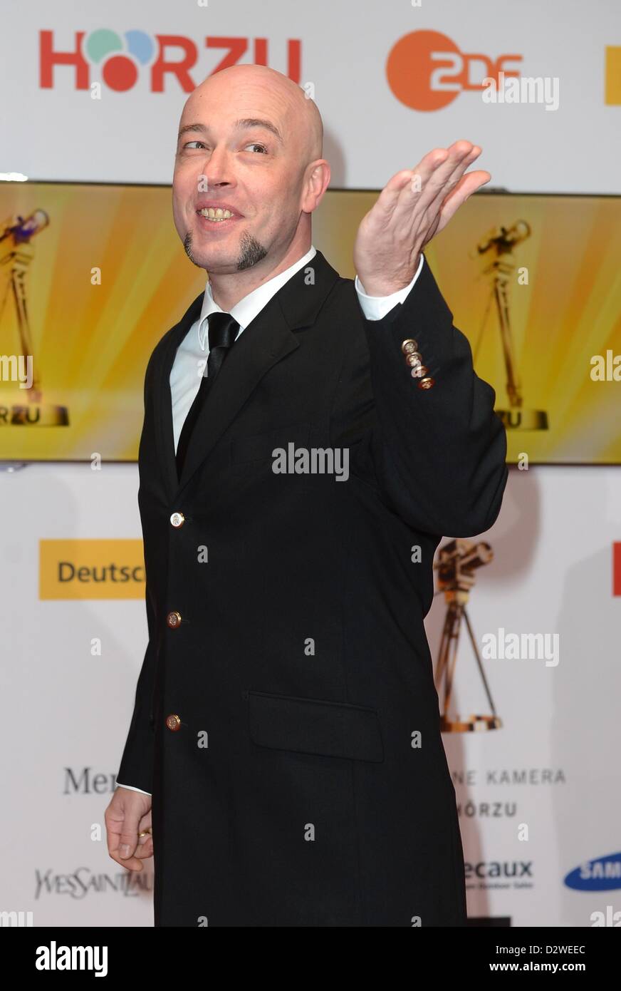 German singer 'Der Graf' from the band 'Unheilig'  arrives for the 48th Golden Camera award ceremony in Berlin, Germany, 2 February 2013. The award honours outstanding achievements in television, film and entertainment. Photo: Britta Pedersen/dpa  +++(c) dpa - Bildfunk+++ Stock Photo