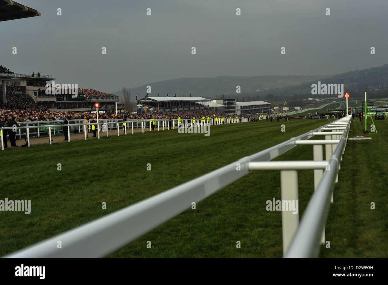 Cheltenham Racecourse Hill Stock Photo