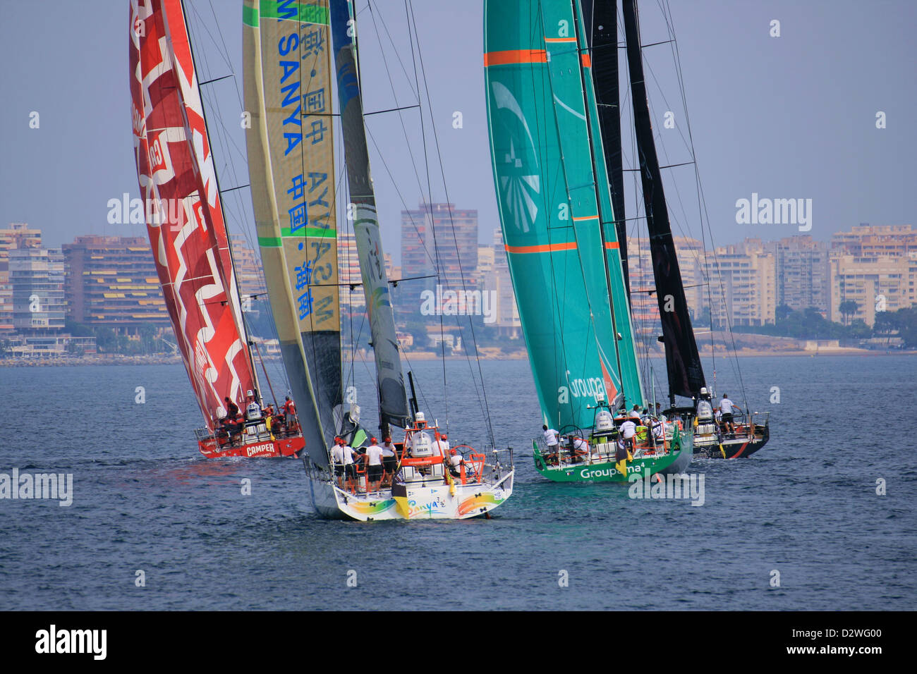 Sanya, Groupama and Camper Team sailing Stock Photo Alamy