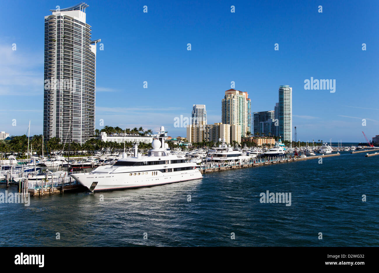 Miami Beach Marina, USA Stock Photo Alamy