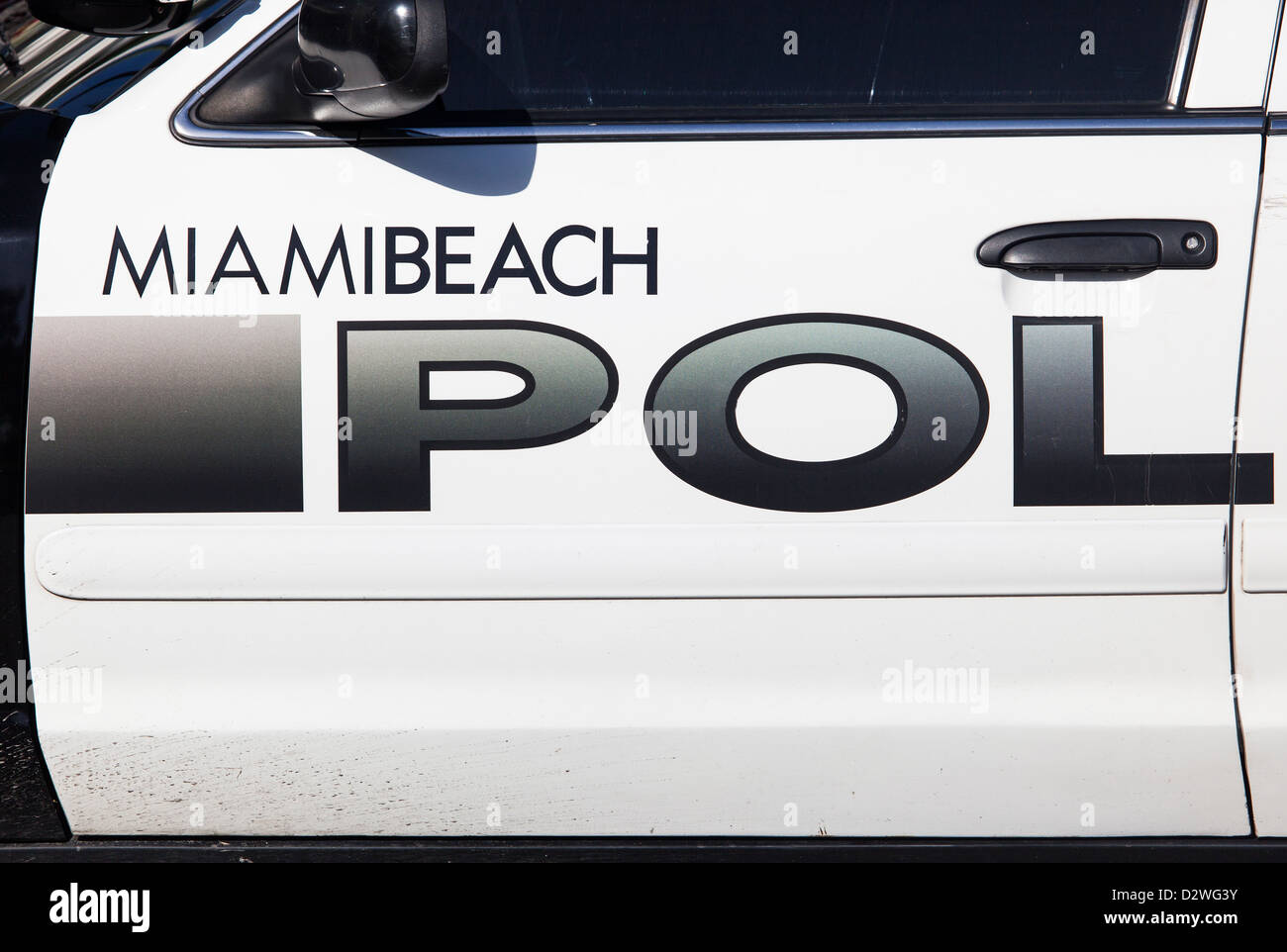 Miami Beach Police Car, Miami Beach, USA Stock Photo
