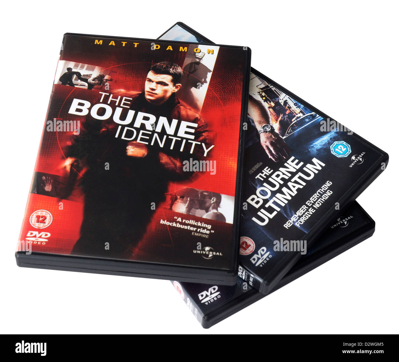 The Jason Bourne trilogy DVD Stock Photo