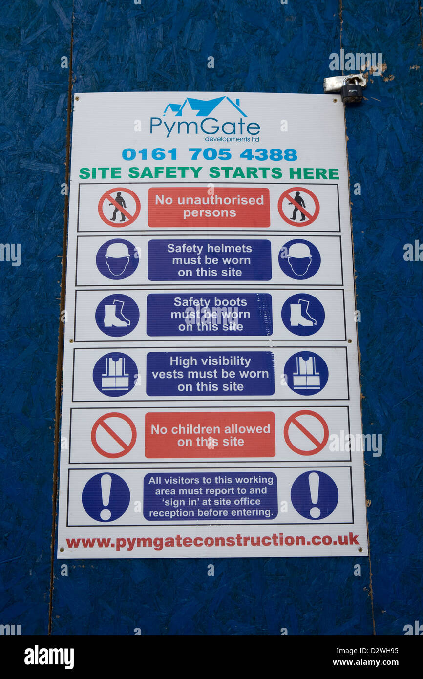Construction Site Safety Notice Stock Photos Construction Site