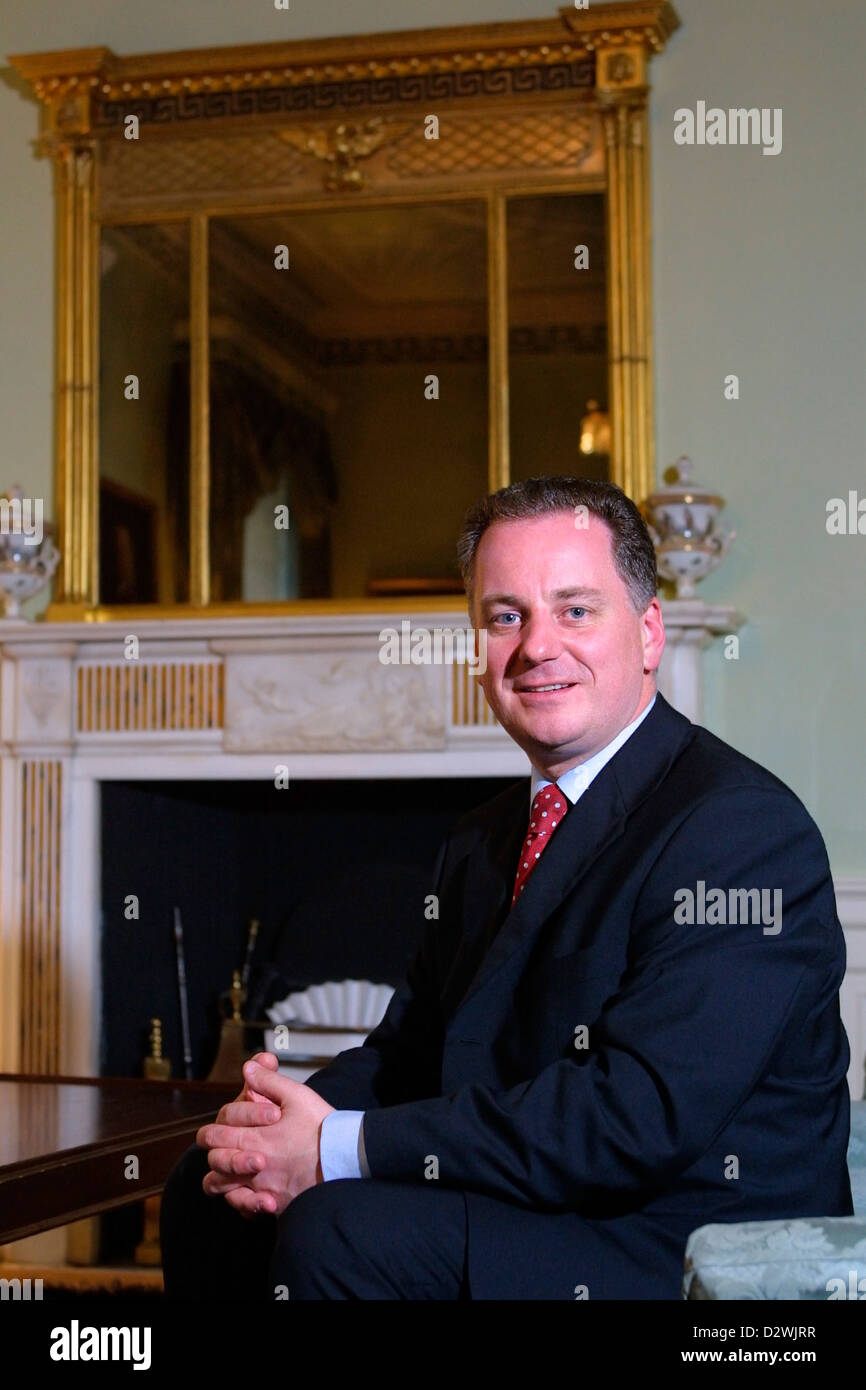 Jack McConnell, former First Minister of Scotland, and Labour MSP photographed in Bute House while First Minister. Stock Photo