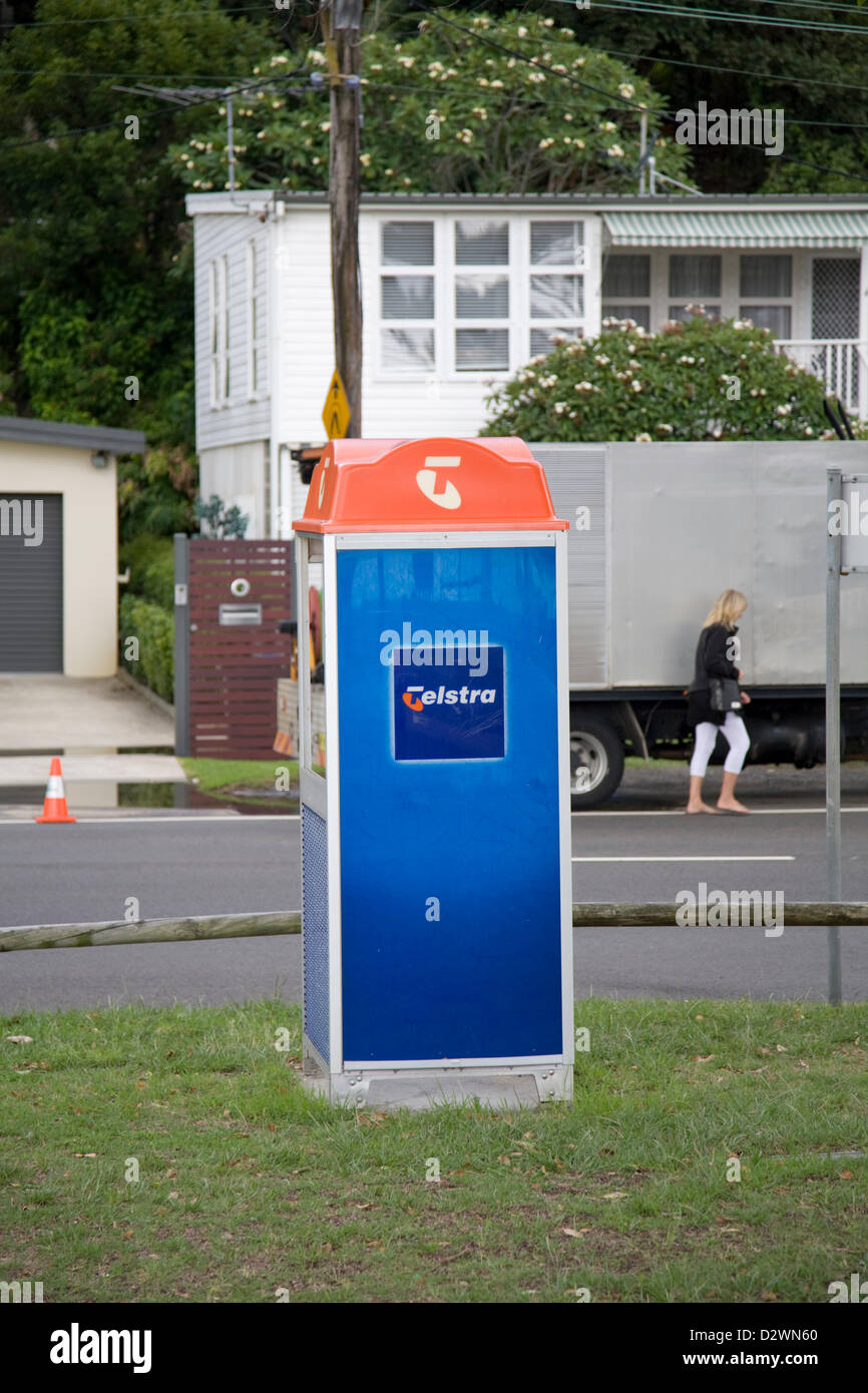 Privatised company Telstra still operates a national network of payphones across australia Stock Photo