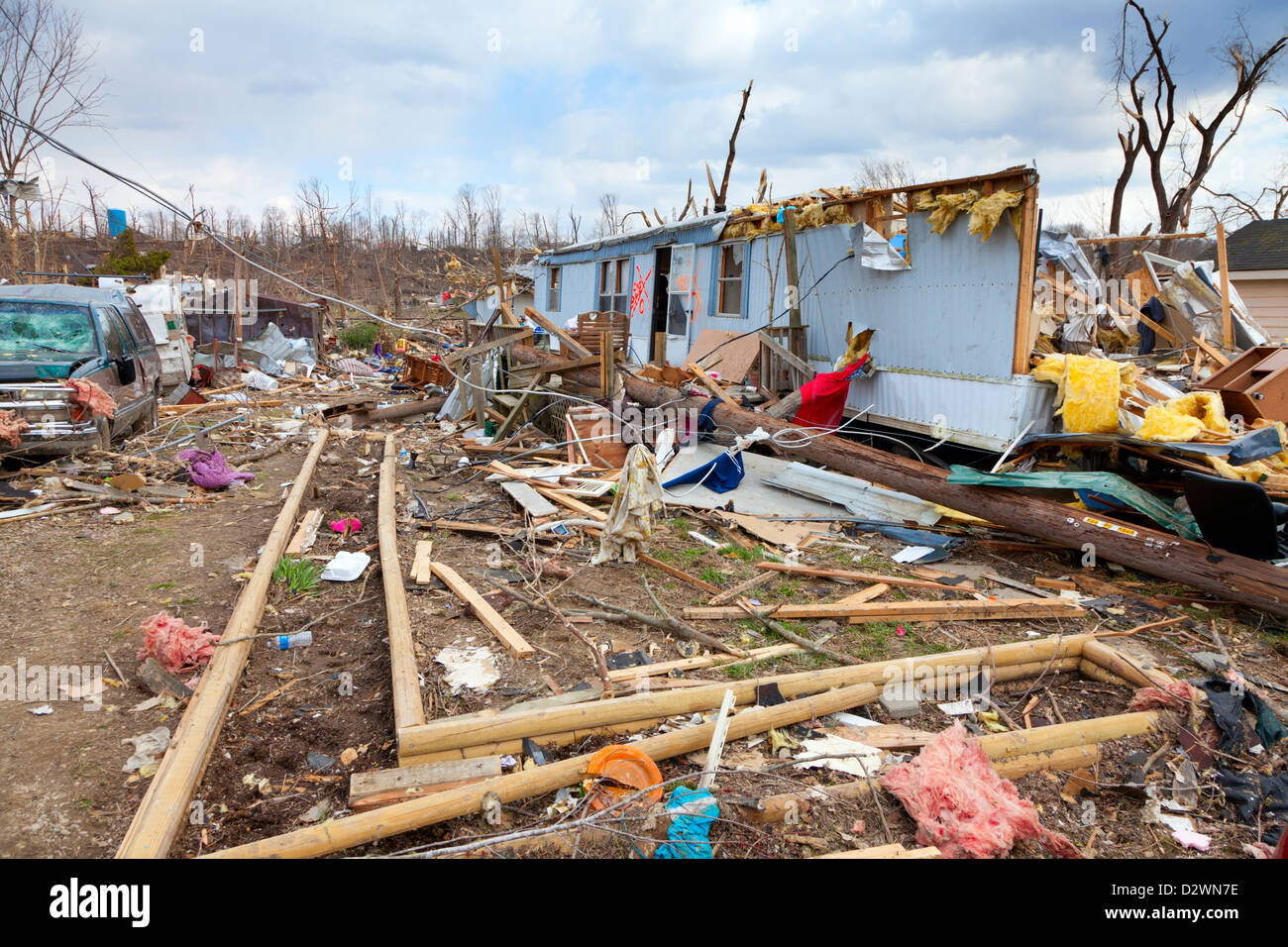 Tornado aftermath Stock Photo