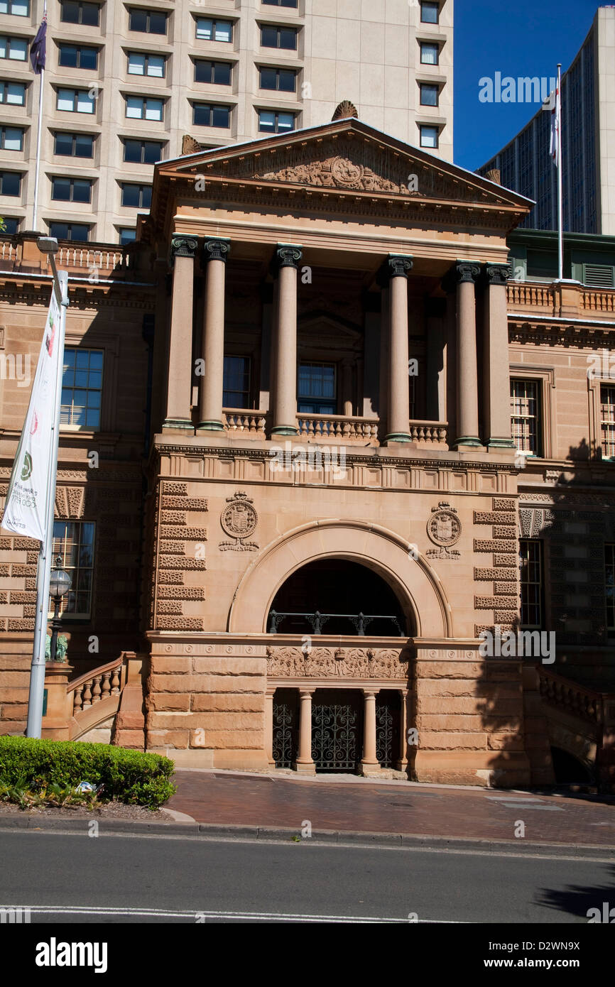 Hotel InterContinental Sydney is built around the old Treasury Building, an Australian landmark dating back to 1898. Stock Photo