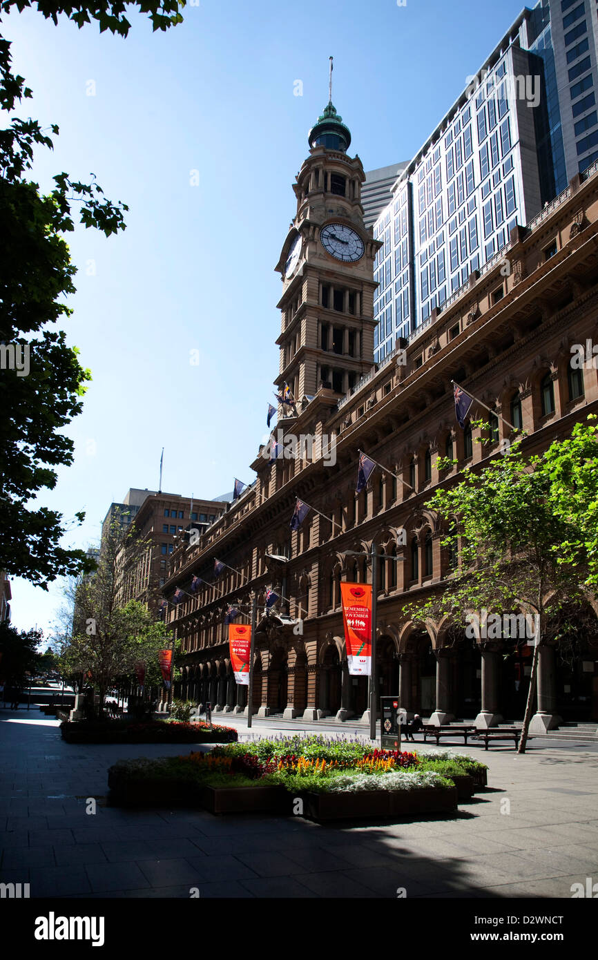 The General Post Office (abbreviation GPO) is a landmark building in Sydney CBD Australia at Martin Place Stock Photo