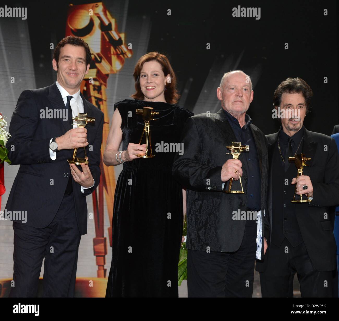 Actor Clive Owen, actress Sigourney Weaver, singer Joe Cocker, actor Al  Pacino L-R attend the 48th