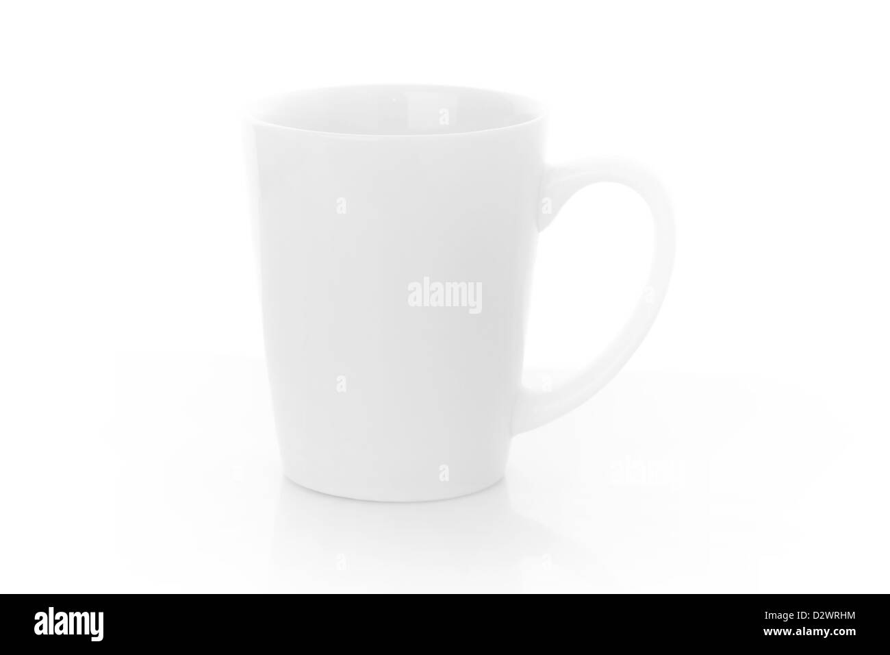 White ceramic cup on white background Stock Photo