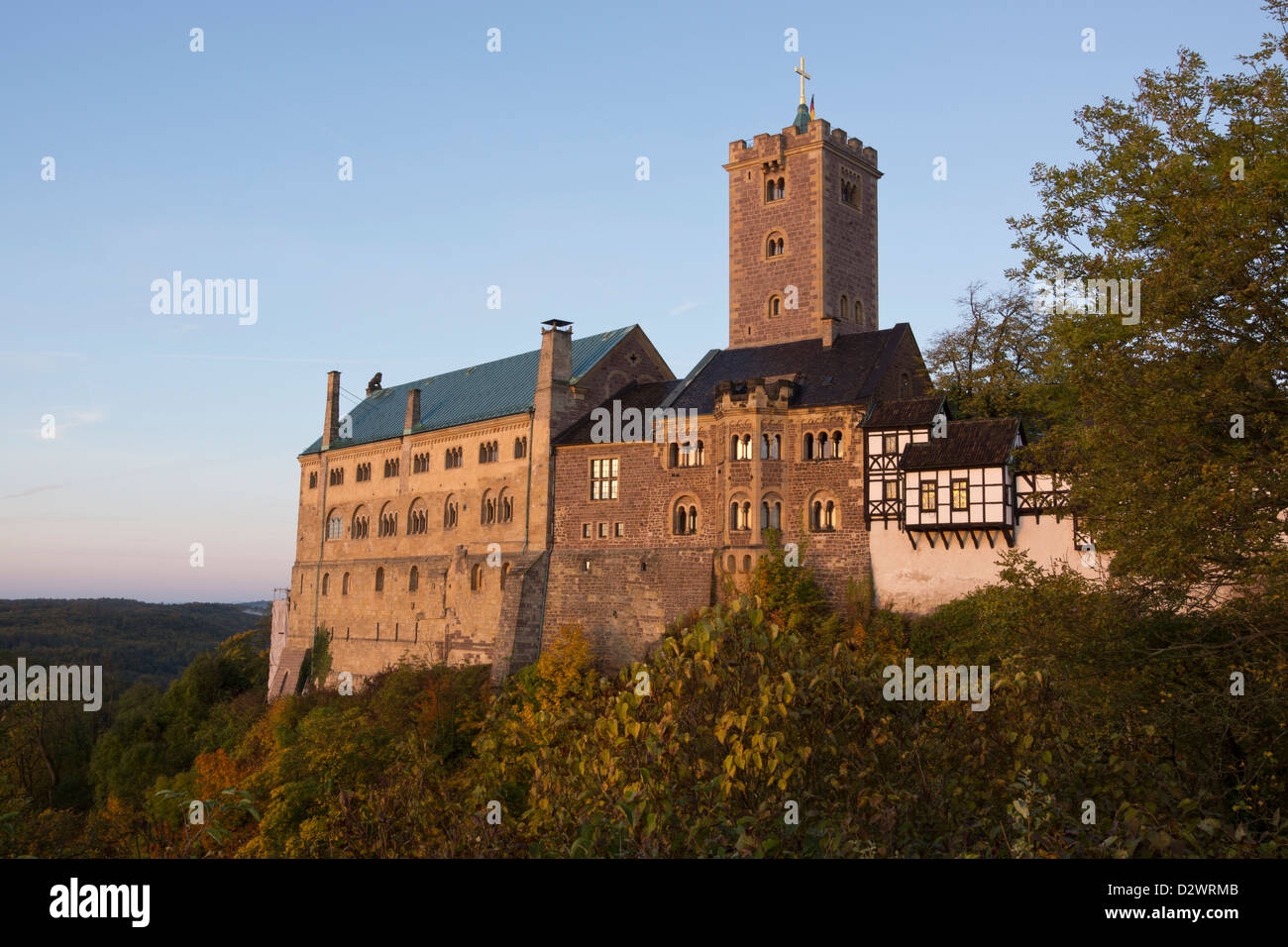 Wartburg Castle in the morning light, UNESCO World Heritage Site ...