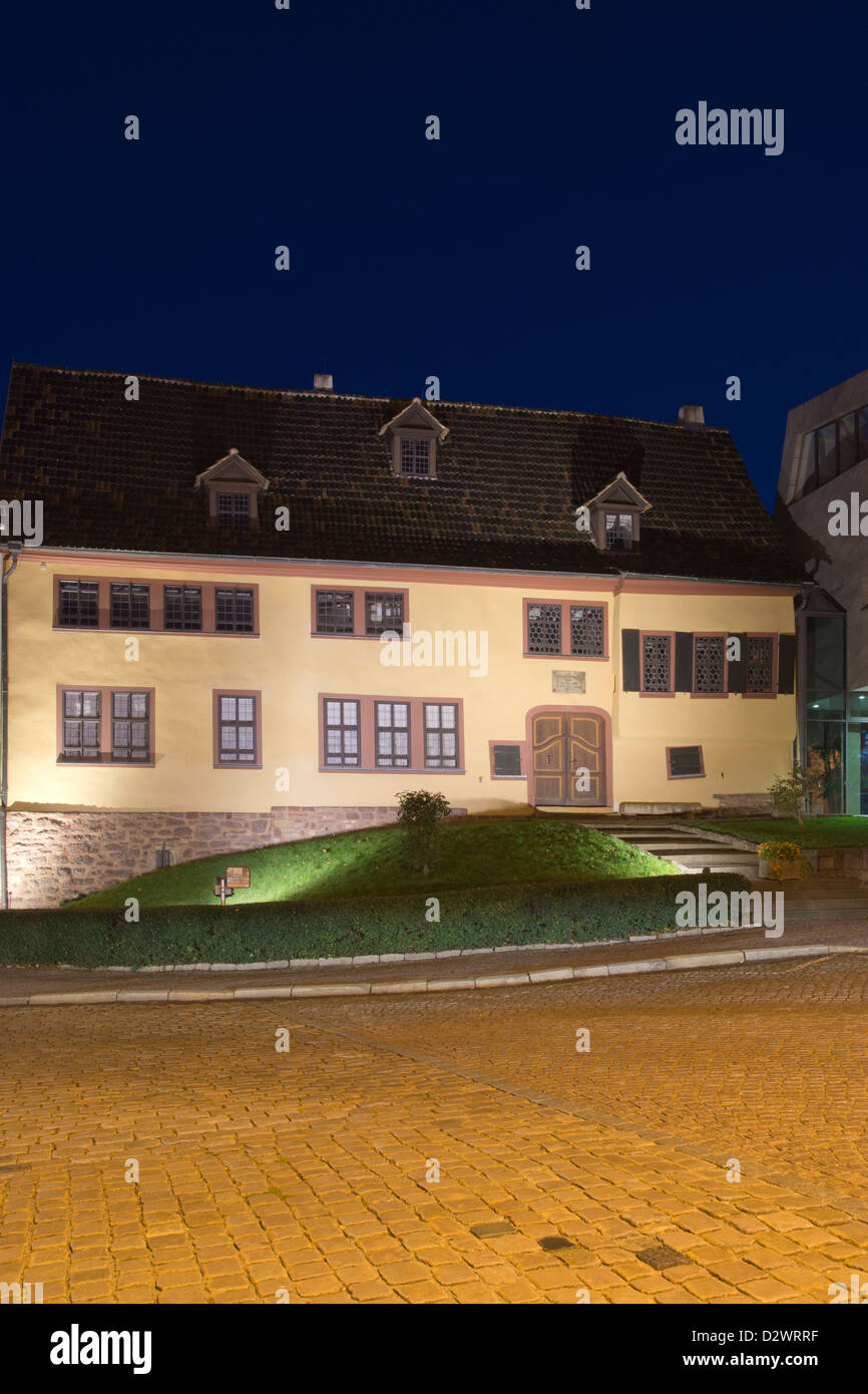 Bach House in the evening light, Eisenach, Thuringia, Germany, Europe Stock Photo