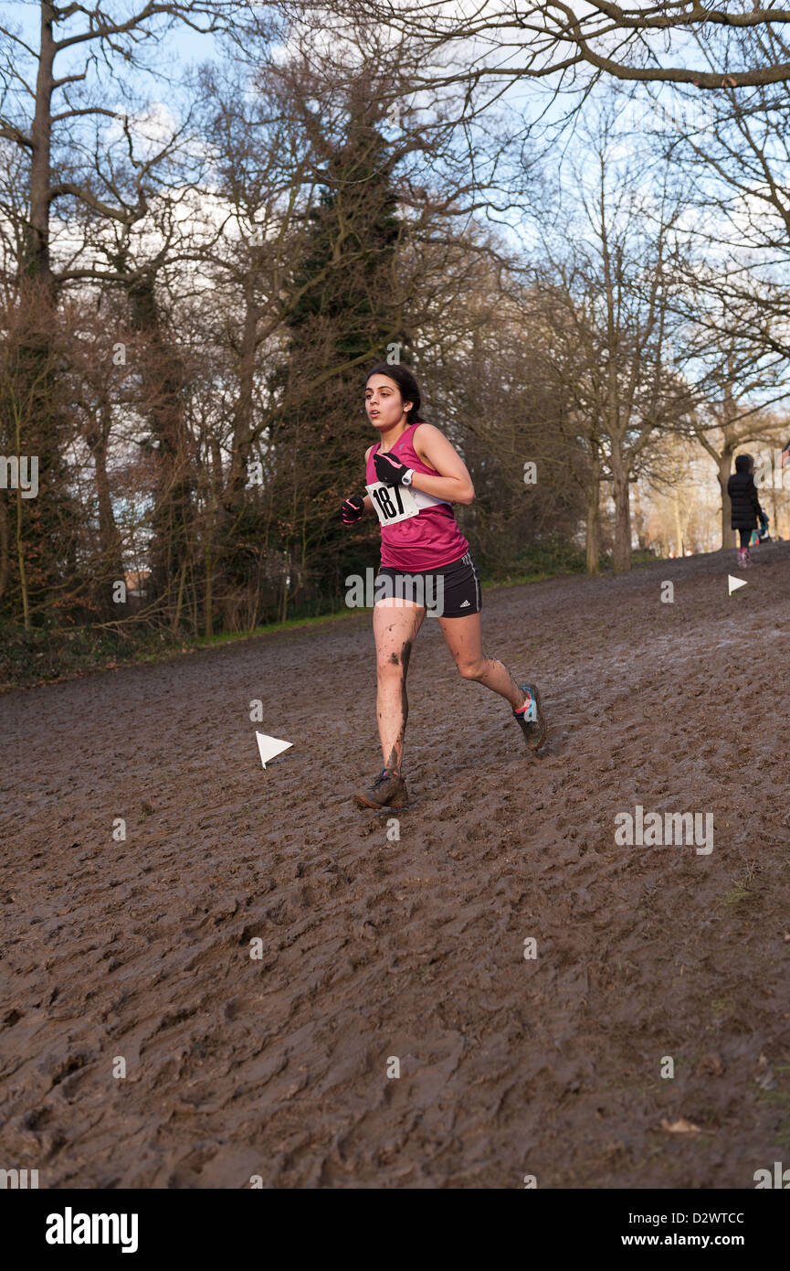 Cross Striding Cross Country Championships senior and inter youth girls extremely ...