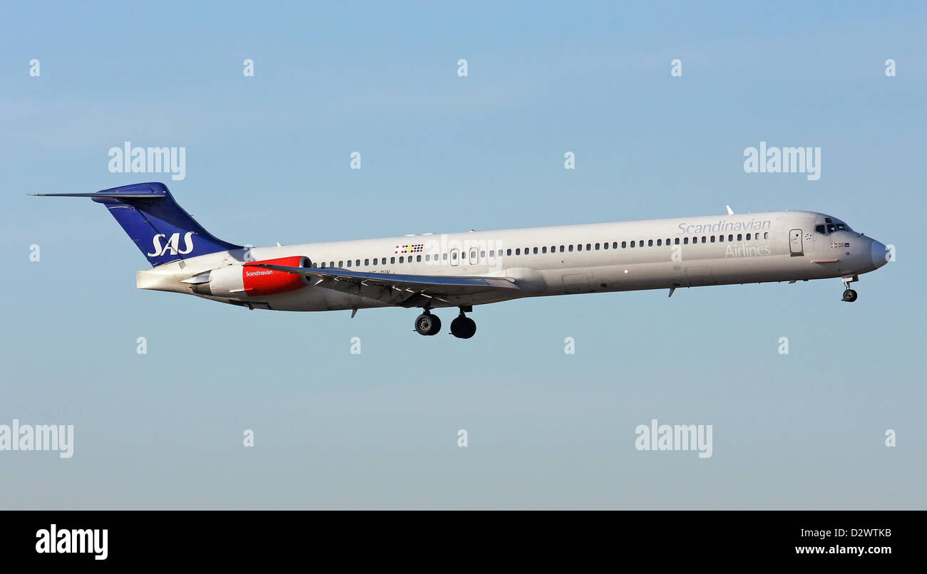 Scandinavian Airlines, McDonnell Douglas MD-82 Stock Photo