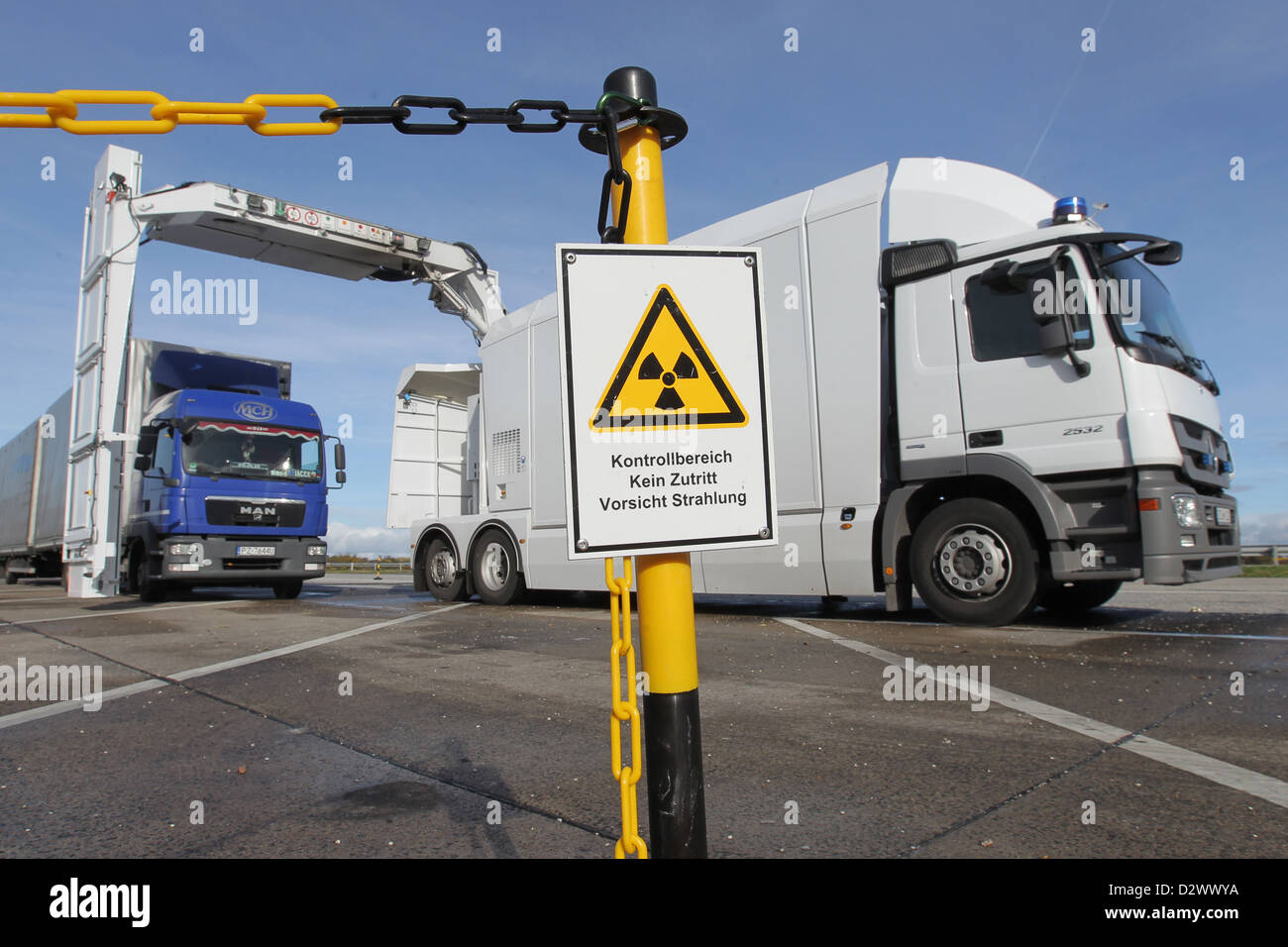 Brekendorf, Germany, Full Mobile Roentgenanlage (VMR) of Customs Stock Photo