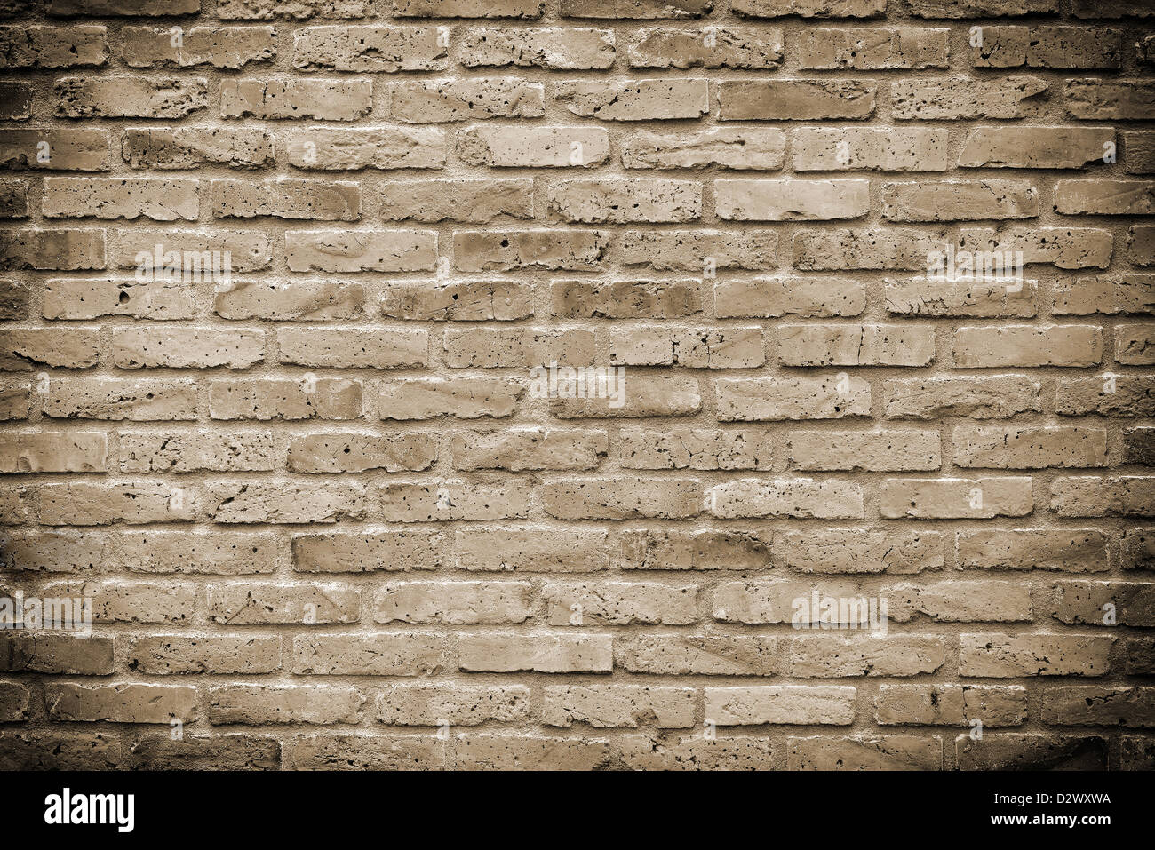 Wall made of old bricks in sepia Stock Photo - Alamy