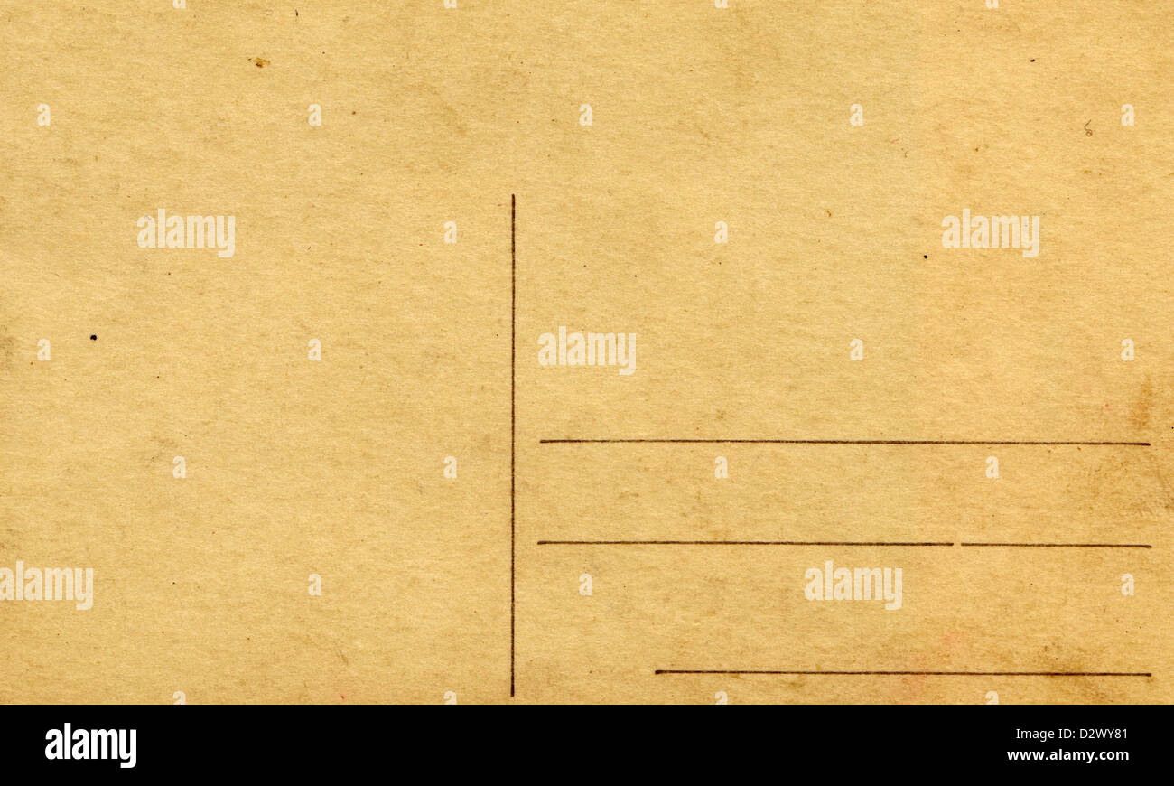 Blank vintage postcard Stock Photo Alamy