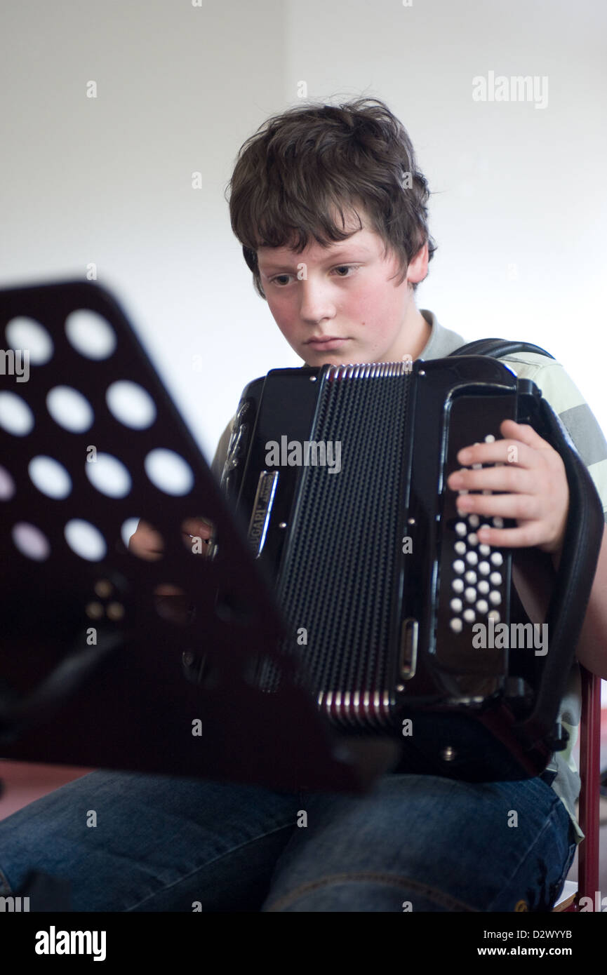 St. Georgen, Germany, students of the 7th Class in music lessons Stock Photo