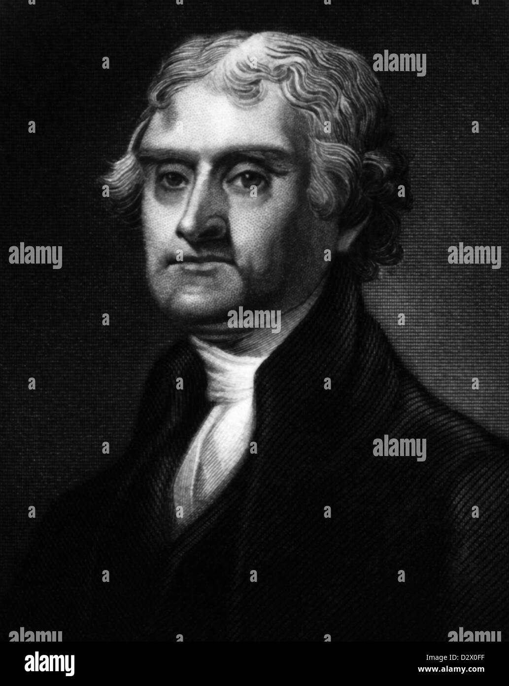 Vintage portrait of Thomas Jefferson Stock Photo Alamy