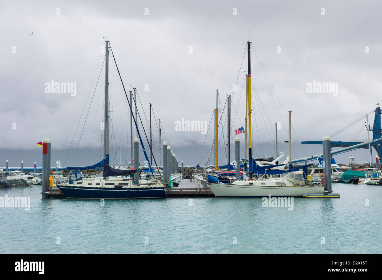 Charter and commercial fishing boats in the harbor, Seward, Alaska, USA Stock Photo Alamy
