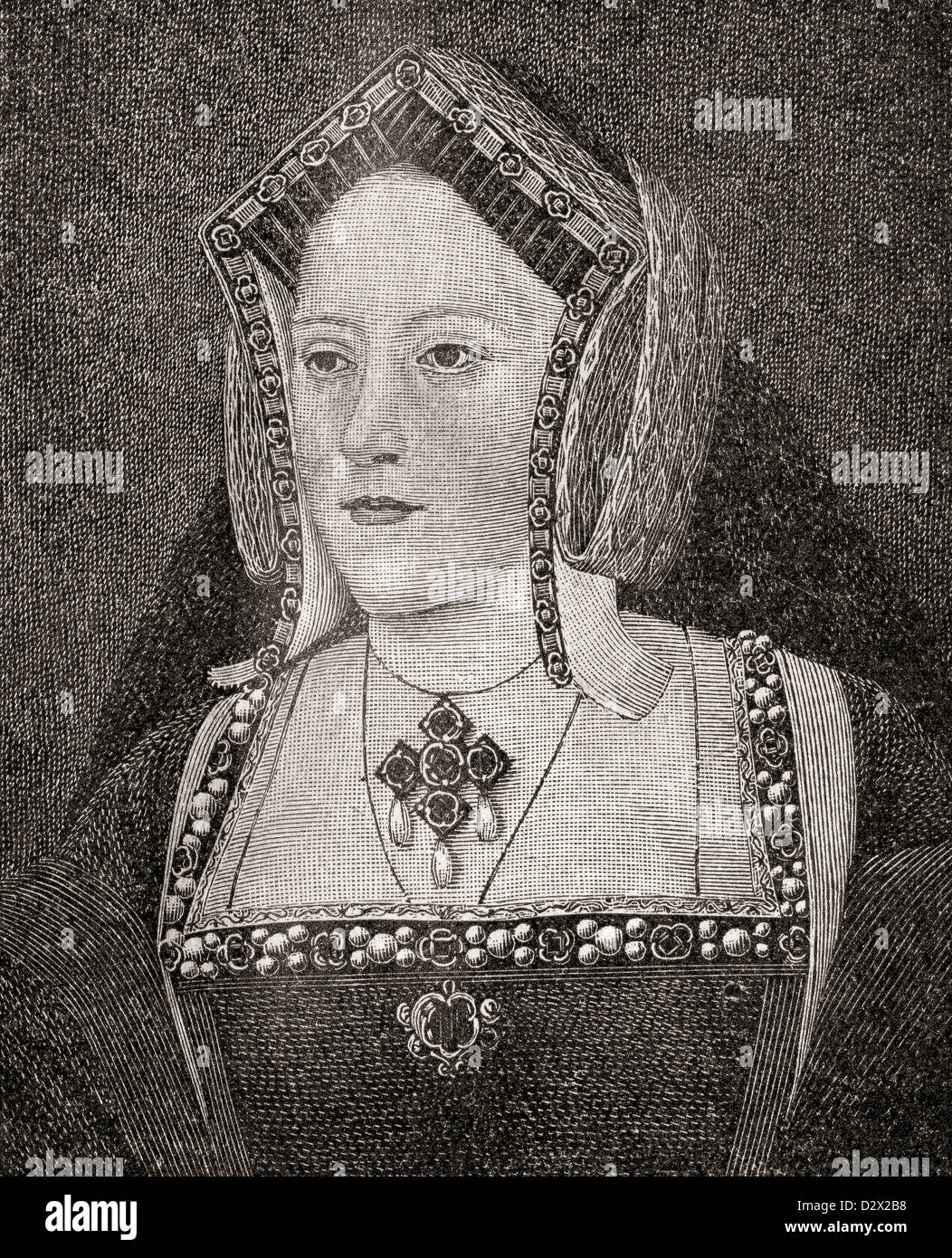 Catherine of Aragon, 1485 – 1536. Spanish Queen consort of England as the first wife of King Henry VIII of England Stock Photo