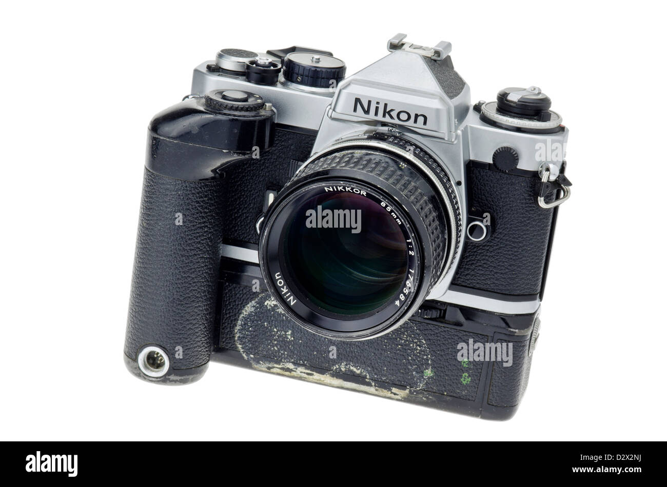 Nikon FE 35mm Single Lens Reflex Film Camera. Stock Photo
