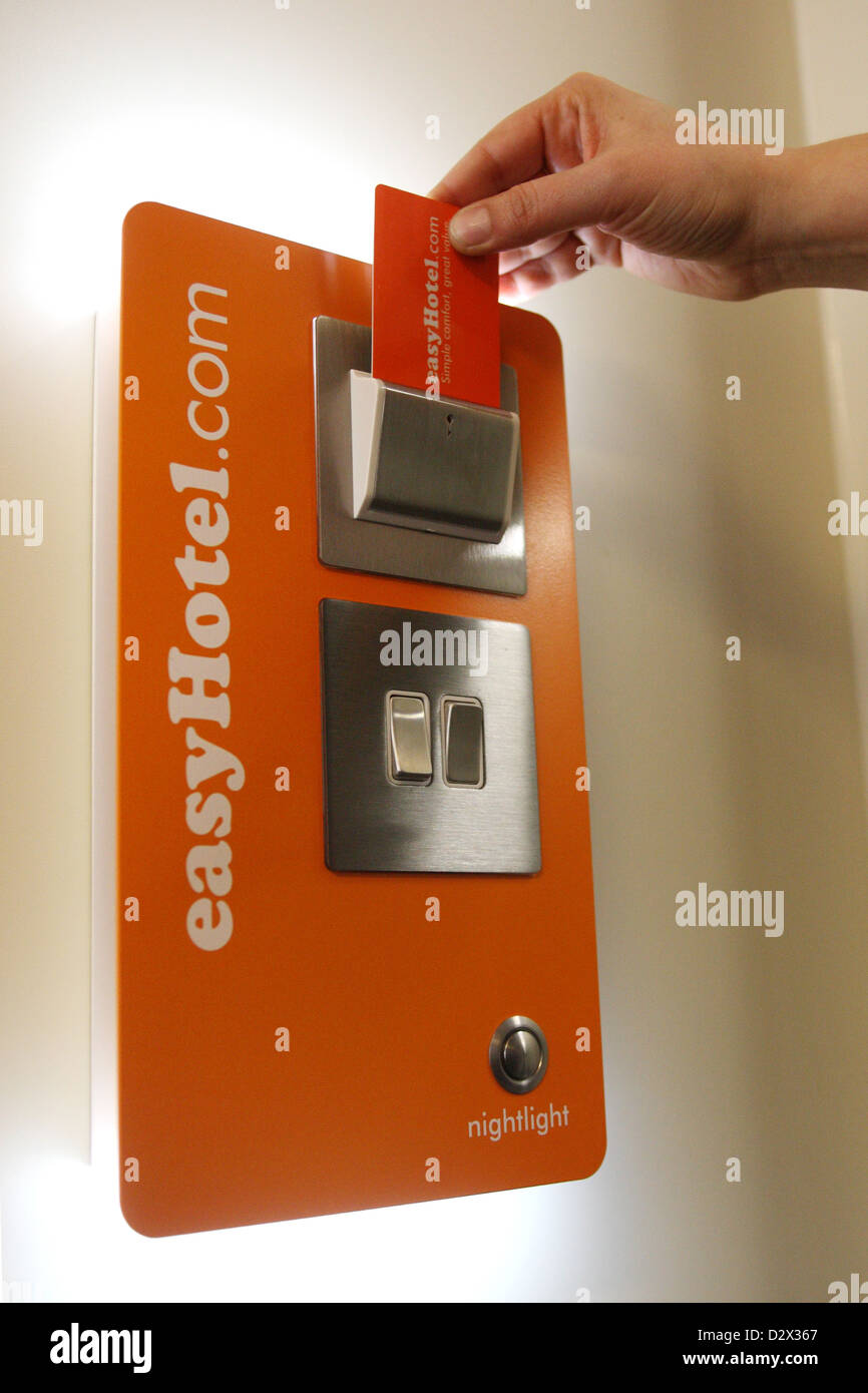 Berlin, Germany, main light switch in the Easy Hotel Stock Photo Alamy