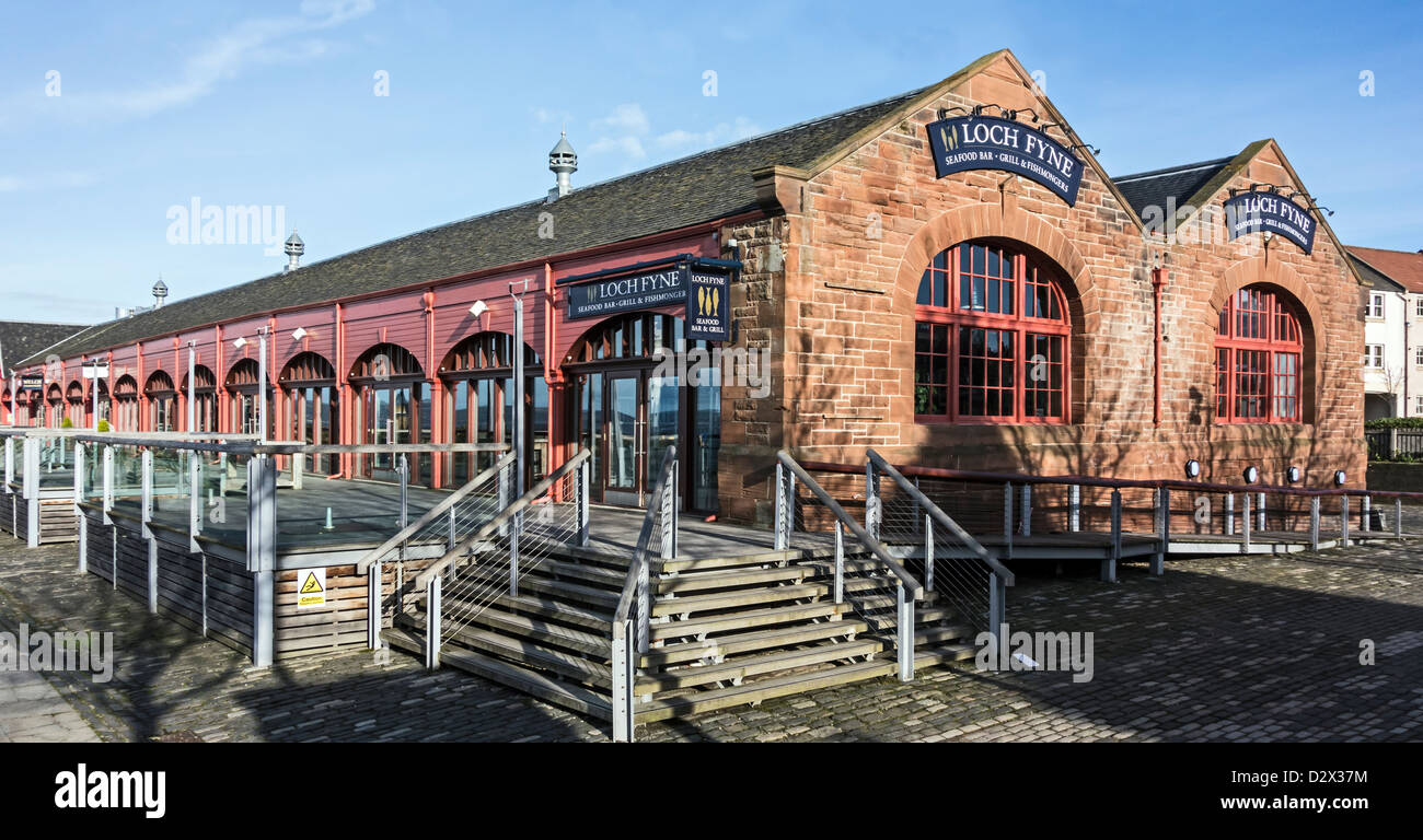 Loch Fyne restaurant at Newhaven Harbour by Western Harbour in Newhaven Edinburgh Scotland Stock Photo