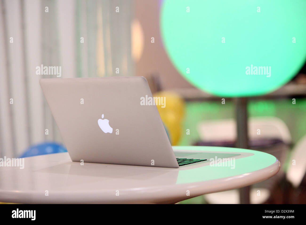 Berlin, Germany, ITB, the Apple brand laptop Stock Photo Alamy