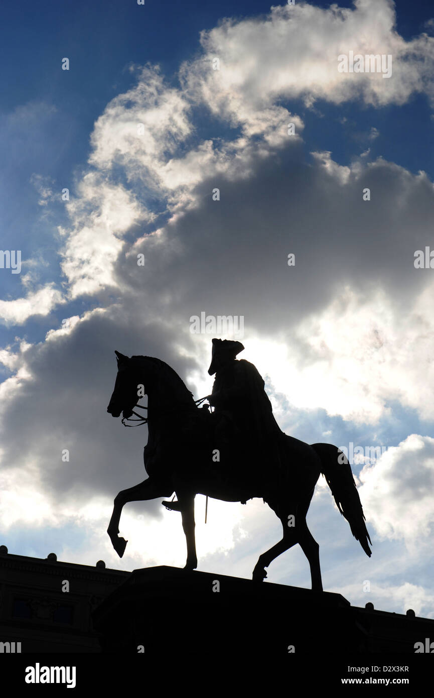 Berlin, Germany, equestrian statue of Frederick the Great, Unter den