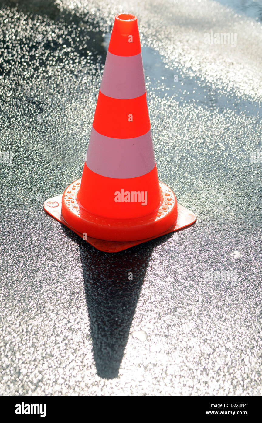Berlin, Germany, a traffic cone Stock Photo