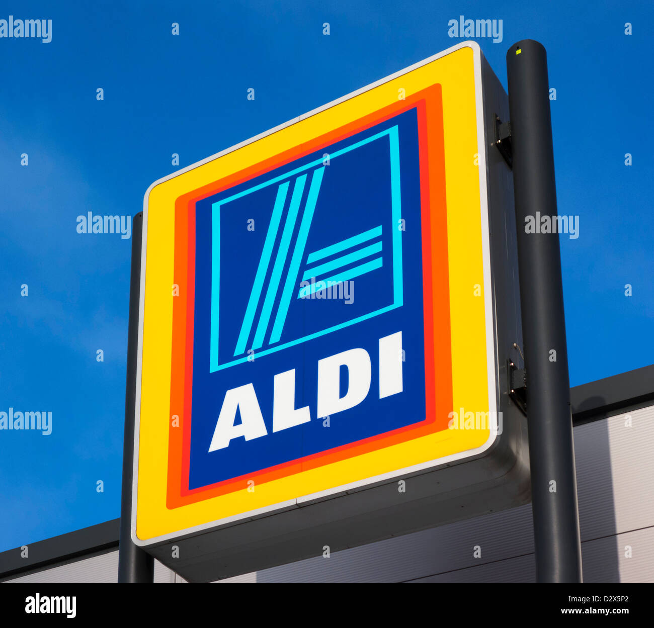Aldi supermarket, Waterloo, Huddersfield, West Yorkshire, UK Stock Photo