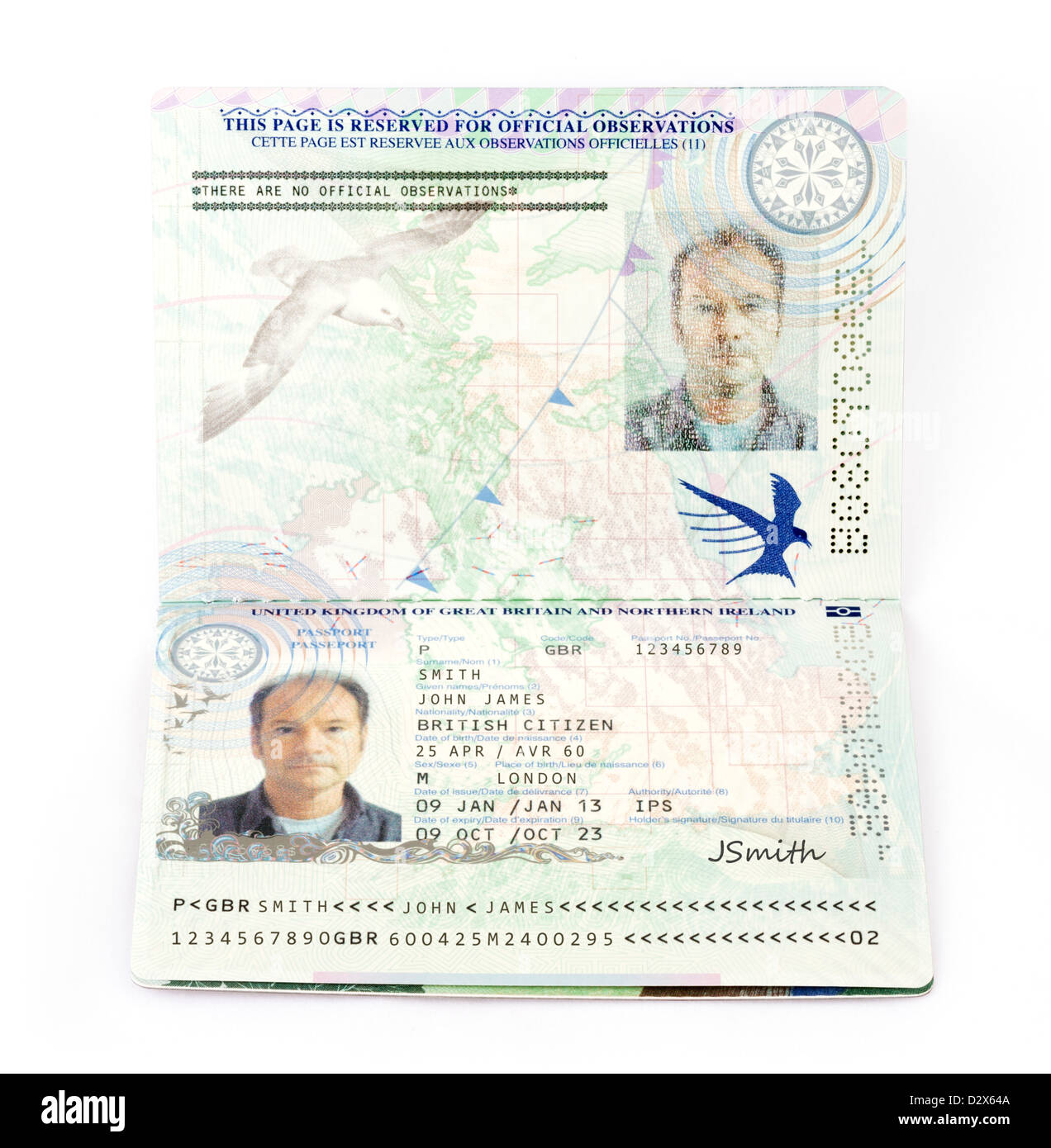 Uk Passport Inside Stock Photos Uk Passport Inside Stock Images