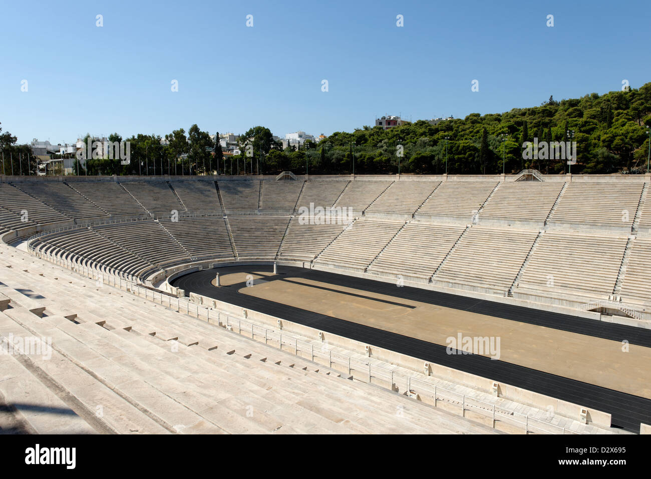 Athens. Greece. View of the Panathenaic stadium and its horse shaped