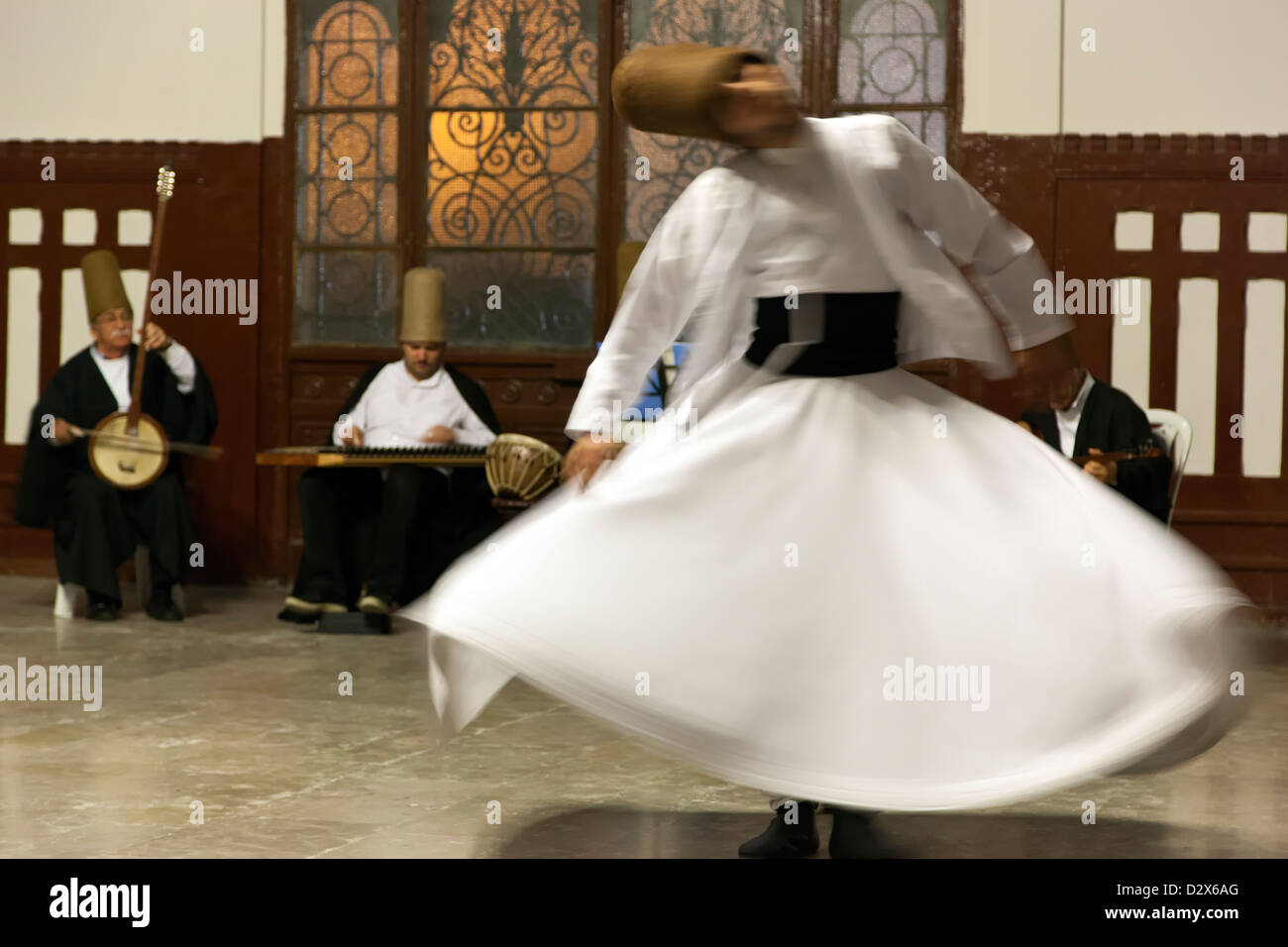 Whirling Dervish, Istanbul, Turkey Stock Photo