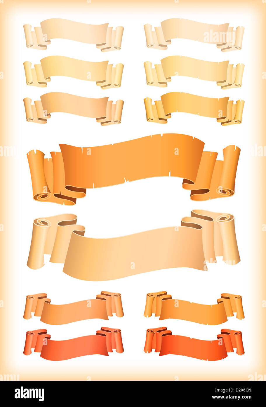 Parchment ribbons hi-res stock photography and images - Alamy