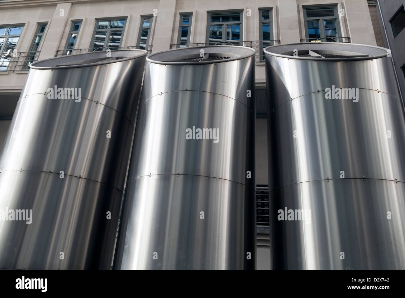 Industrial architecture of Lloyds Building, London Stock Photo