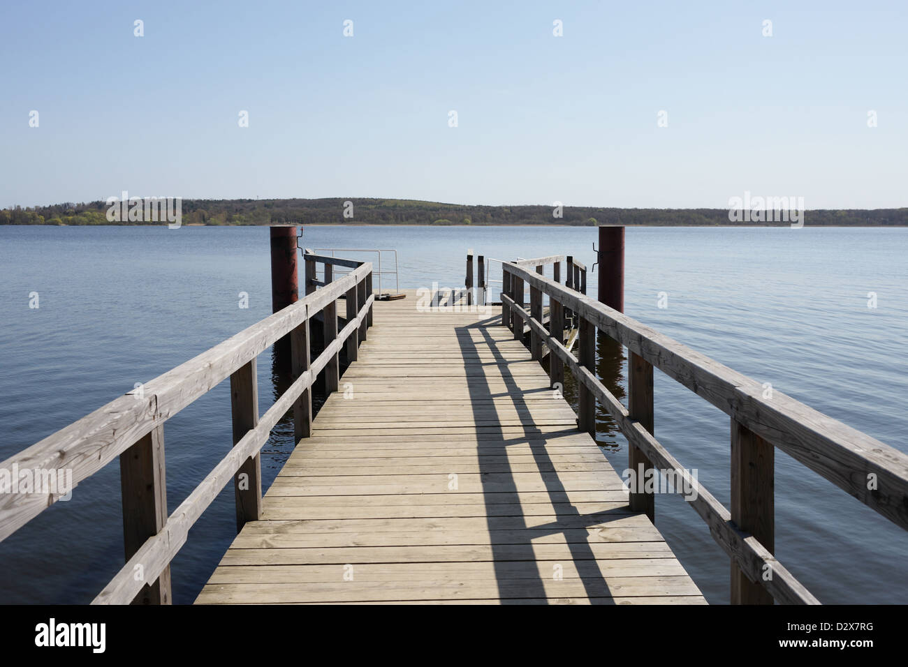Werder, Germany, Jetty in Petzow at Schwielowsee Stock Photo