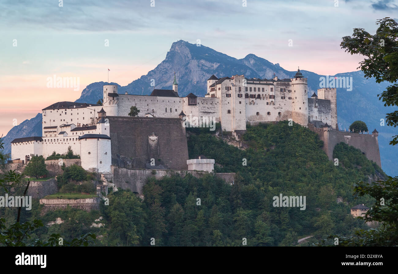 Hohenwerfen Castle, medieval castle in Austria near Salzburg Stock ...
