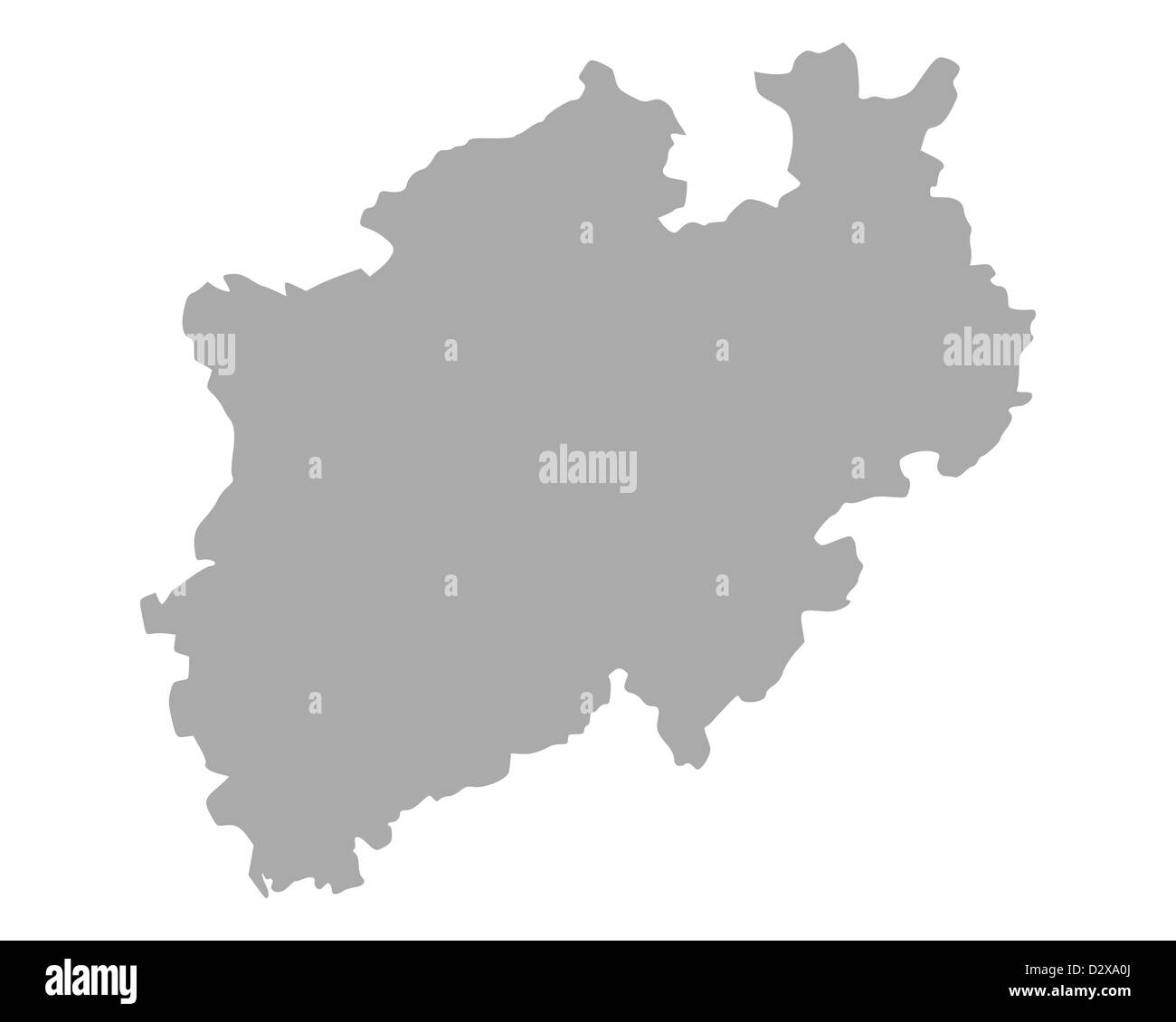 Map of North RhineWestphalia Stock Photo Alamy