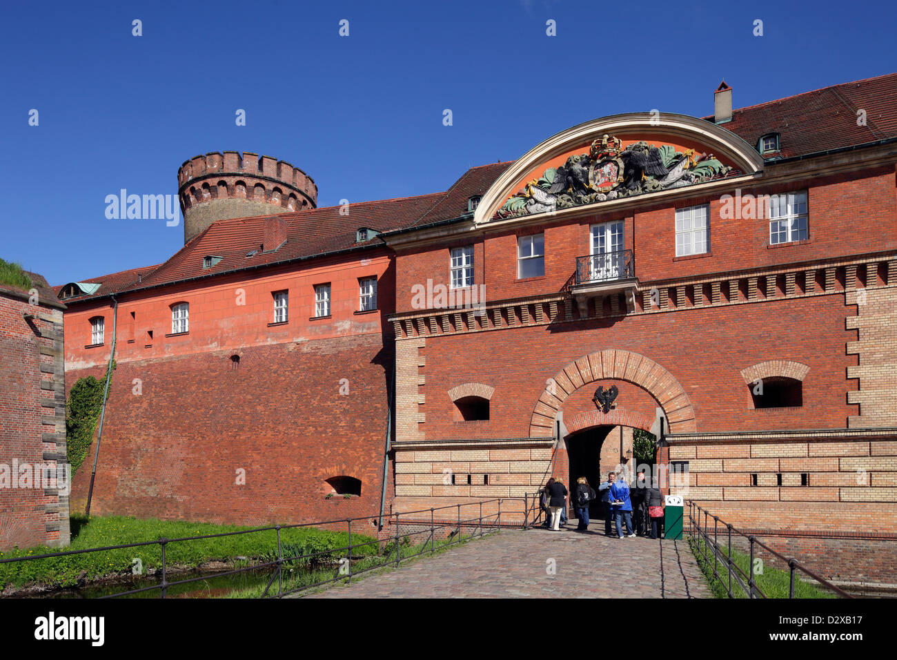 Berlin, Germany, and the gatehouse entrance to the Spandau Citadel Stock Photo