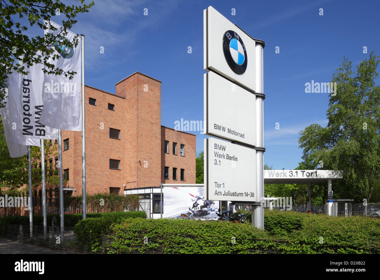 Berlin, Germany, BMW Motorrad plant in Spandau Am Juliusturm Stock Photo -  Alamy