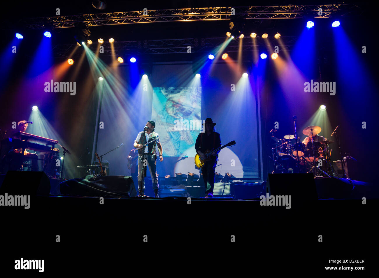 Tel-Aviv, Israel. the Ian Anderson touring band in concert Stock Photo
